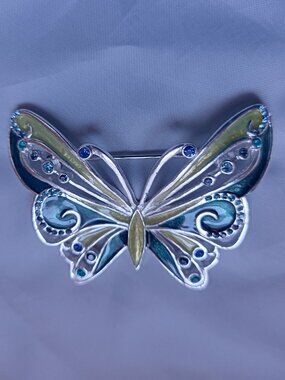 Liz Claiborne Enamel Butterfly Brooch